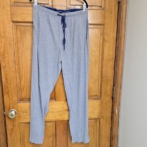 Hanes Gray Sweatpants with Blue Drawstring